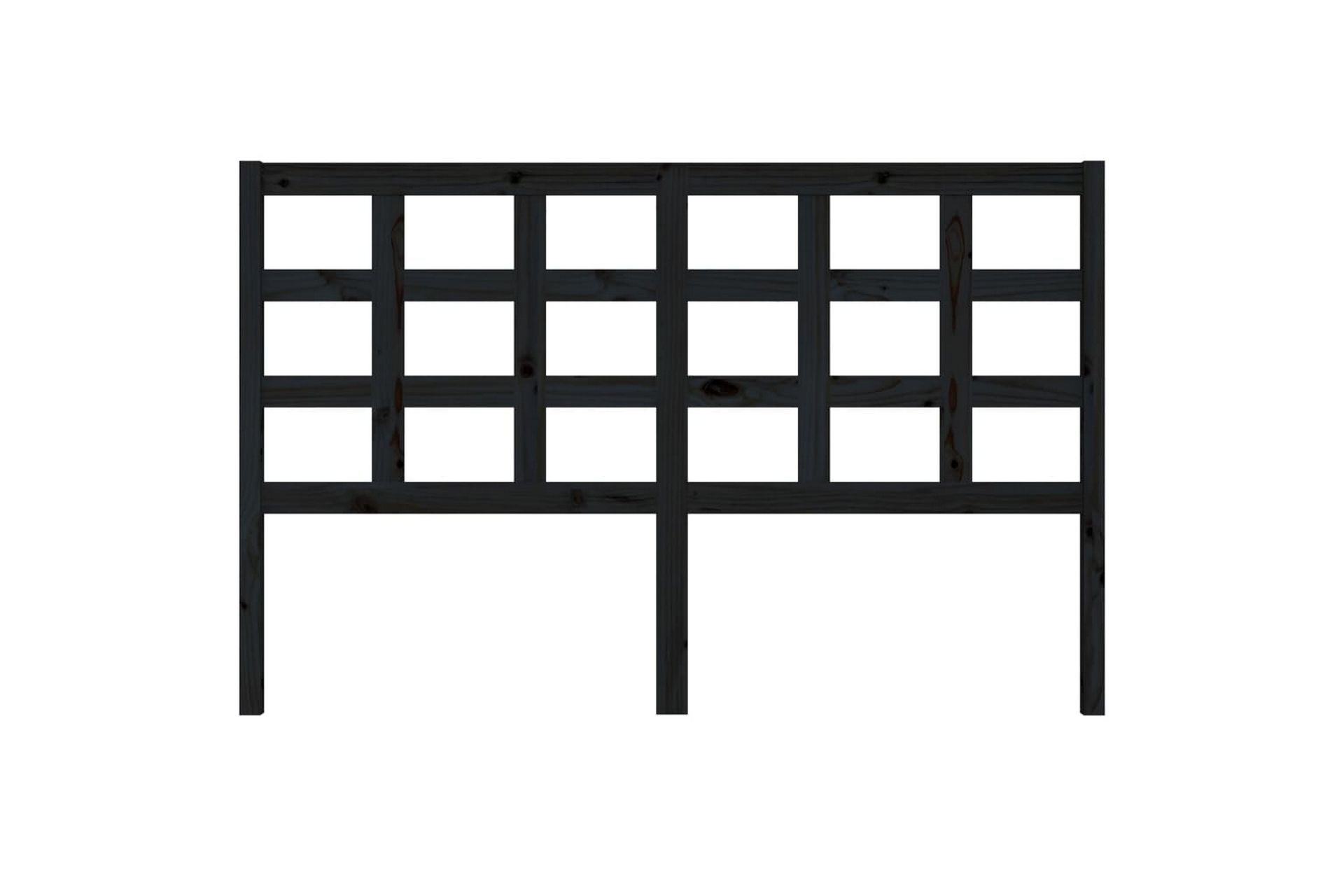Sengegavl svart 156x4x100 cm heltre furu - Svart - Møbler - Senger - Sengetilbehør & sengegavl - Sengegavl