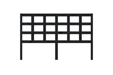 Sengegavl svart 156x4x100 cm heltre furu - Svart - Møbler - Senger - Sengetilbehør & sengegavl - Sengegavl
