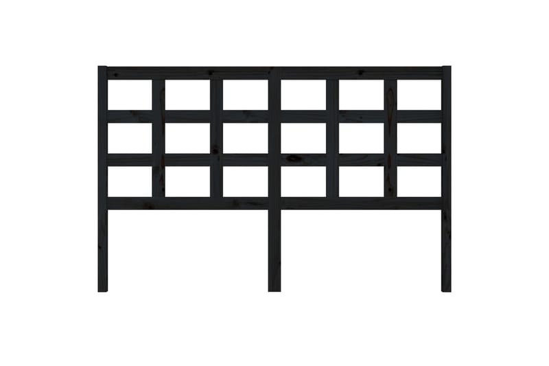 Sengegavl svart 156x4x100 cm heltre furu - Svart - Møbler - Senger - Sengetilbehør & sengegavl - Sengegavl