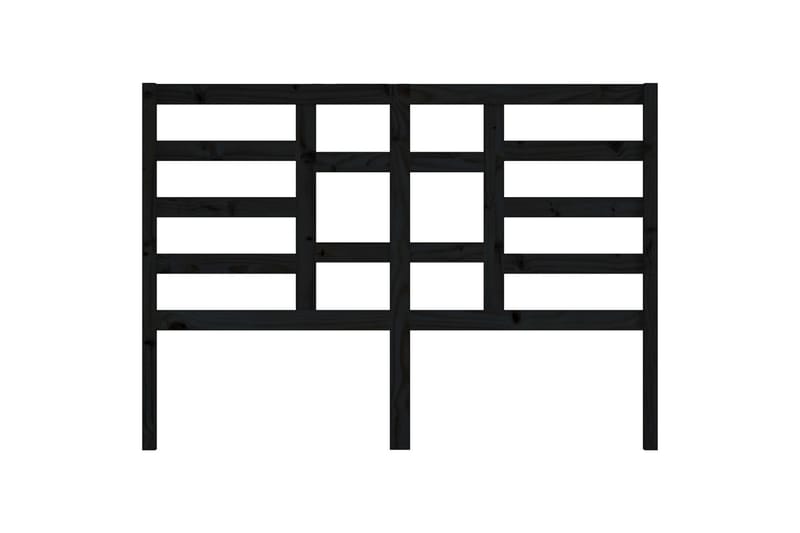 Sengegavl svart 156x4x104 cm heltre furu - Svart - Møbler - Senger - Sengetilbehør & sengegavl - Sengegavl