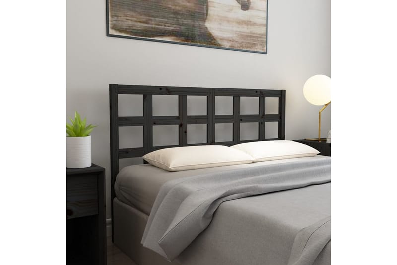 Sengegavl svart 165,5x4x100 cm heltre furu - Svart - Møbler - Senger - Sengetilbehør & sengegavl - Sengegavl