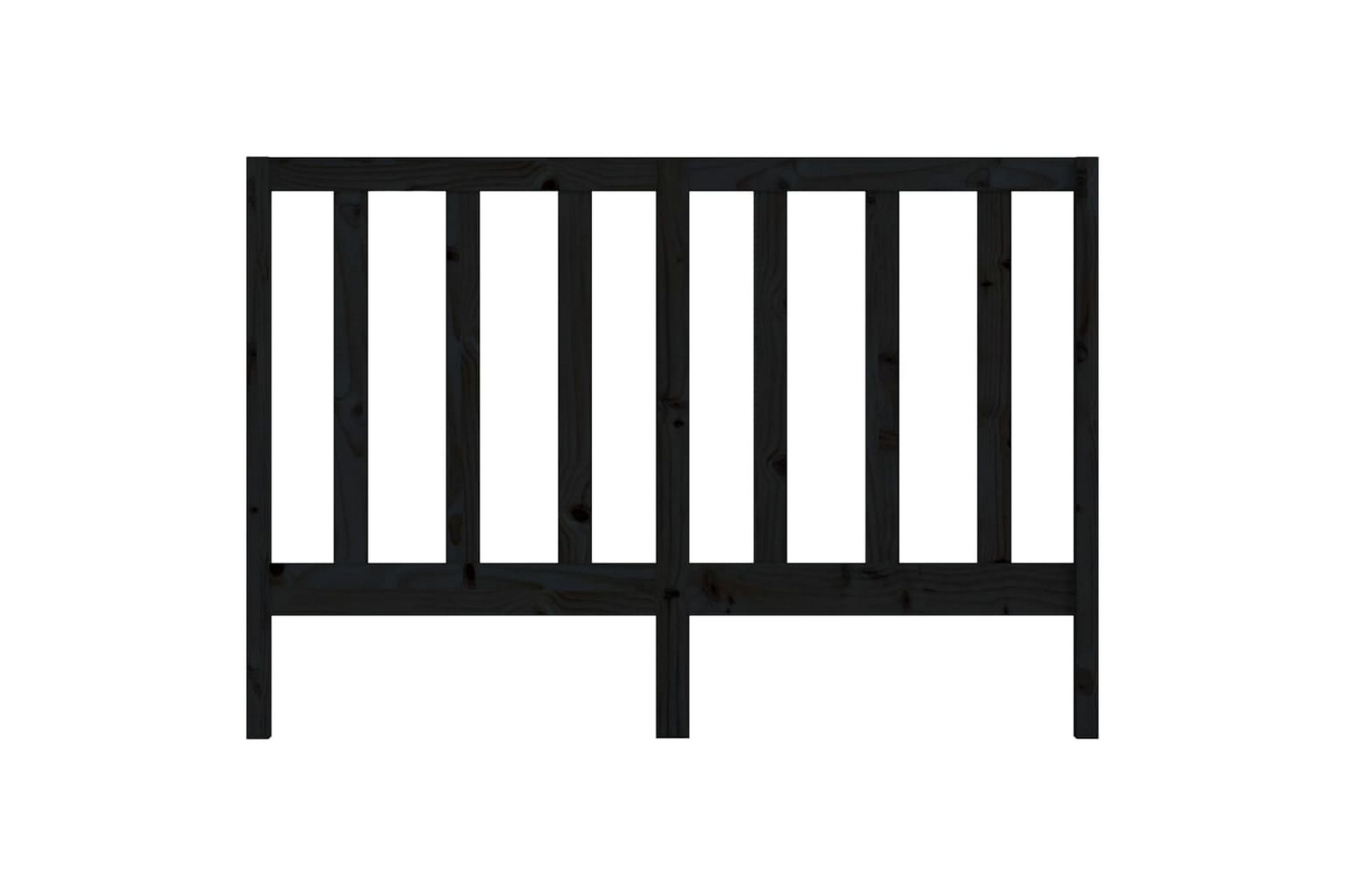Sengegavl svart 166x4x100 cm heltre furu - Svart - Møbler - Senger - Sengetilbehør & sengegavl - Sengegavl