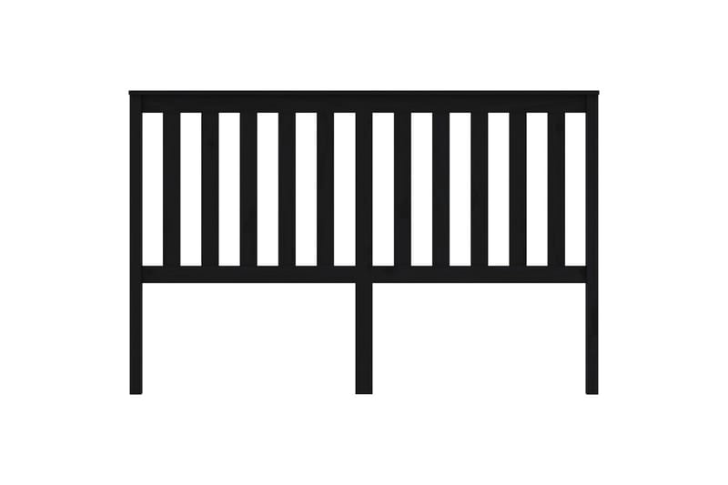 Sengegavl svart 166x6x101 cm heltre furu - Svart - Møbler - Senger - Sengetilbehør & sengegavl - Sengegavl