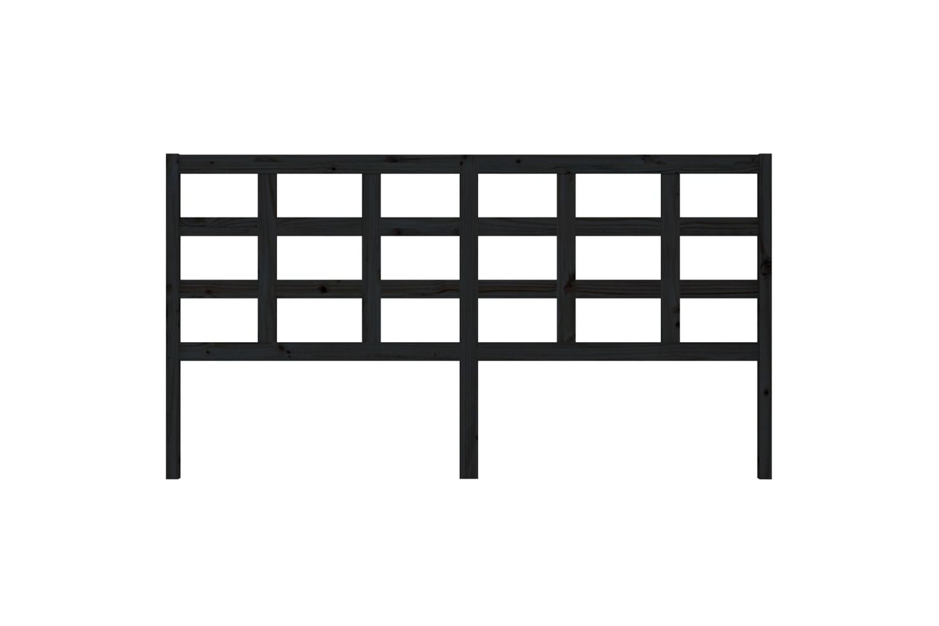 Sengegavl svart 185,5x4x100 cm heltre furu - Svart - Møbler - Senger - Sengetilbehør & sengegavl - Sengegavl