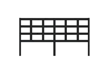 Sengegavl svart 185,5x4x100 cm heltre furu - Svart - Møbler - Senger - Sengetilbehør & sengegavl - Sengegavl