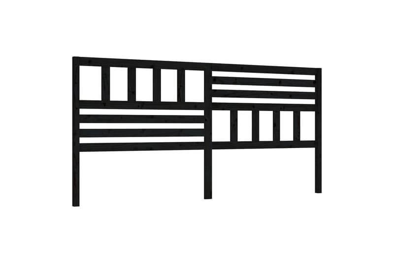 Sengegavl svart 186x4x100 cm heltre furu - Svart - Møbler - Senger - Sengetilbehør & sengegavl - Sengegavl