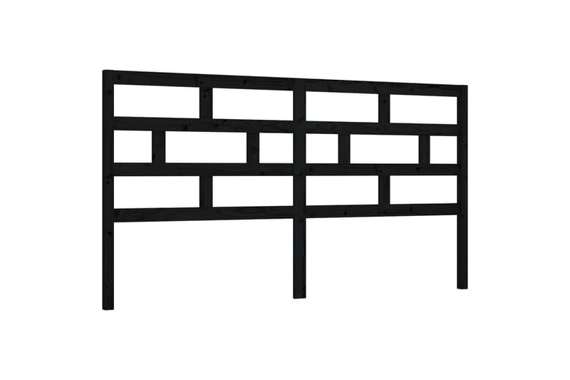 Sengegavl svart 186x4x100 cm heltre furu - Svart - Møbler - Senger - Sengetilbehør & sengegavl - Sengegavl