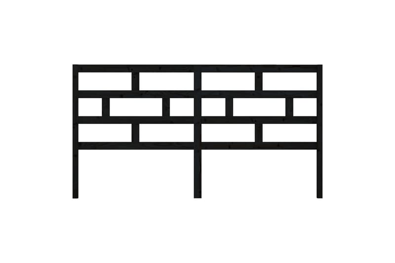 Sengegavl svart 186x4x100 cm heltre furu - Svart - Møbler - Senger - Sengetilbehør & sengegavl - Sengegavl