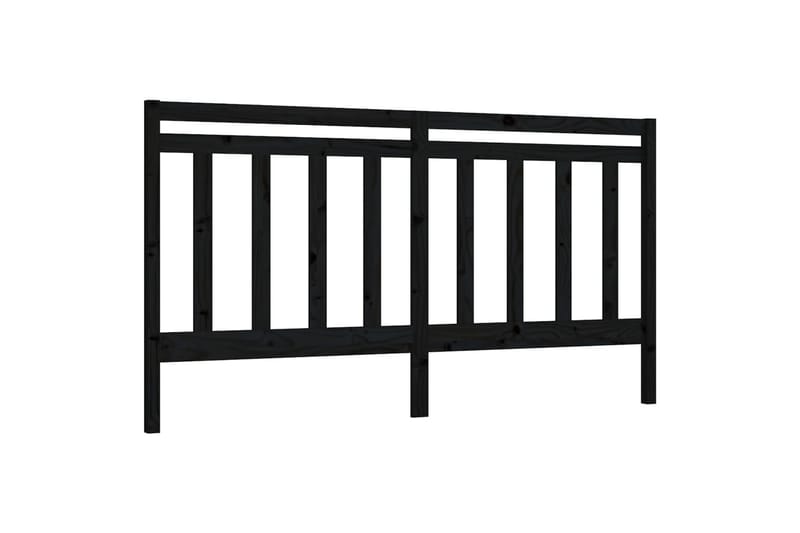 Sengegavl svart 186x4x100 cm heltre furu - Svart - Møbler - Senger - Sengetilbehør & sengegavl - Sengegavl