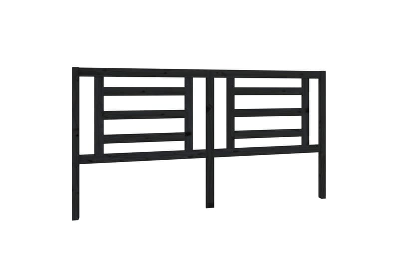 Sengegavl svart 186x4x100 cm heltre furu - Svart - Møbler - Senger - Sengetilbehør & sengegavl - Sengegavl