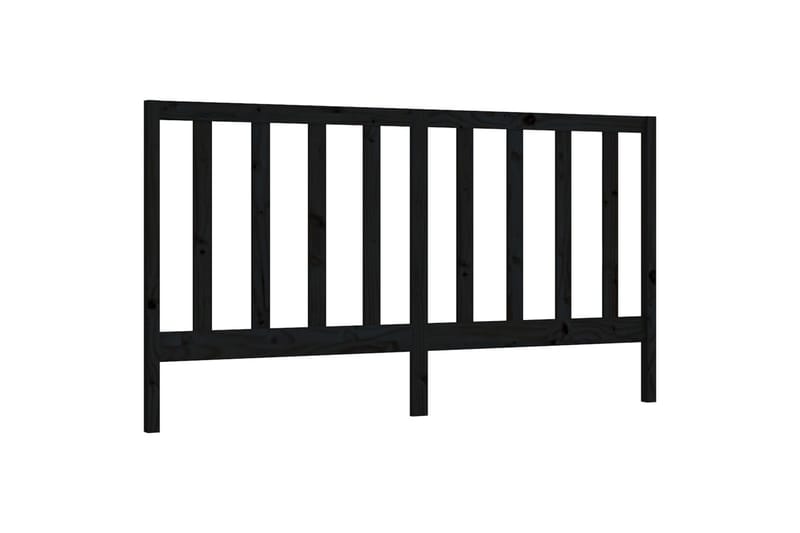 Sengegavl svart 186x4x100 cm heltre furu - Svart - Møbler - Senger - Sengetilbehør & sengegavl - Sengegavl