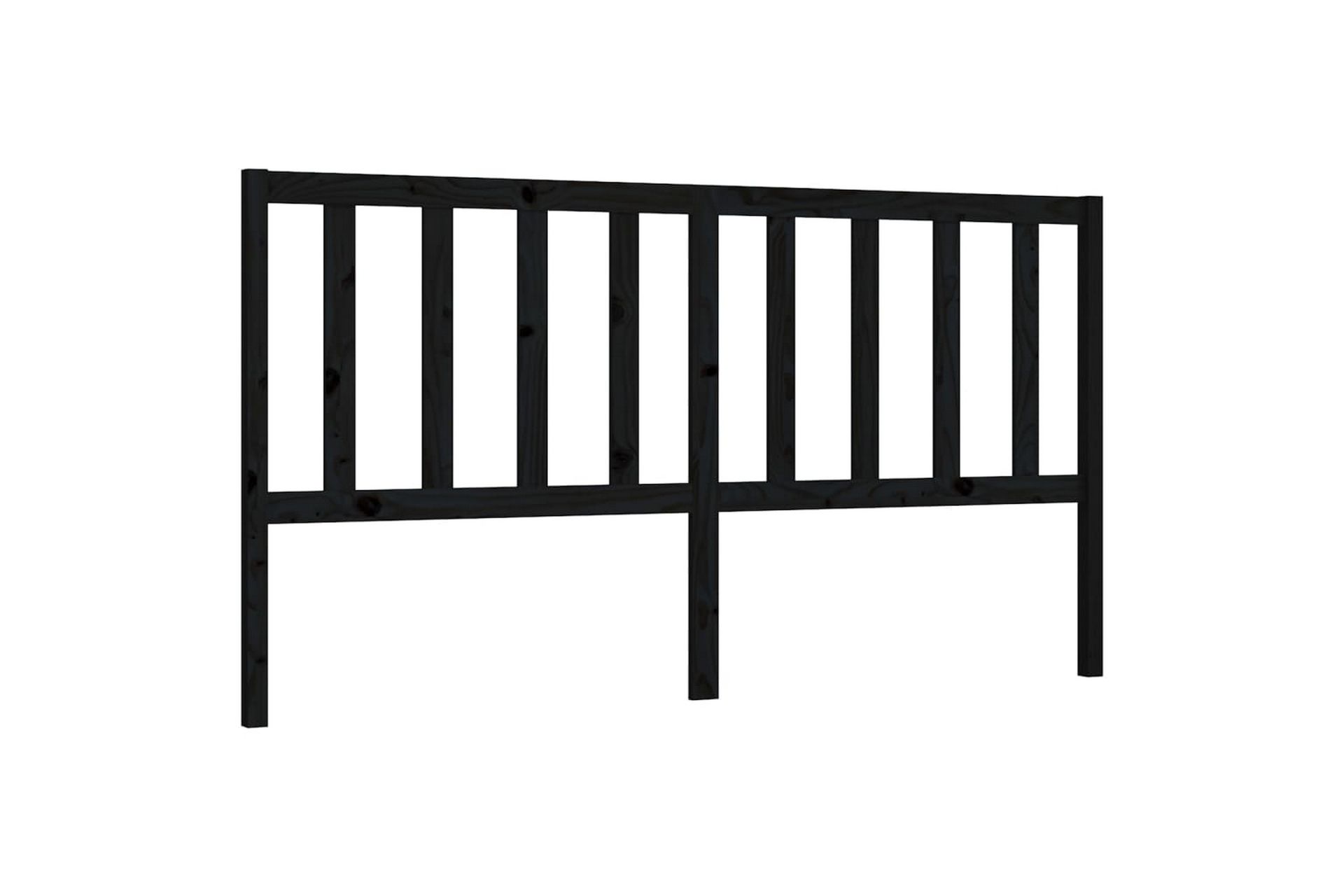 Sengegavl svart 186x4x100 cm heltre furu - Svart - Møbler - Senger - Sengetilbehør & sengegavl - Sengegavl