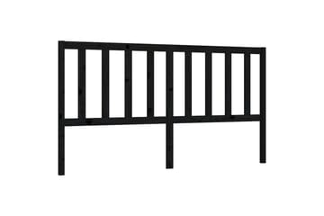 Sengegavl svart 186x4x100 cm heltre furu - Svart - Møbler - Senger - Sengetilbehør & sengegavl - Sengegavl