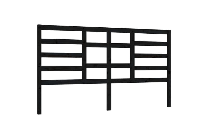 Sengegavl svart 186x4x104 cm heltre furu - Svart - Møbler - Senger - Sengetilbehør & sengegavl - Sengegavl
