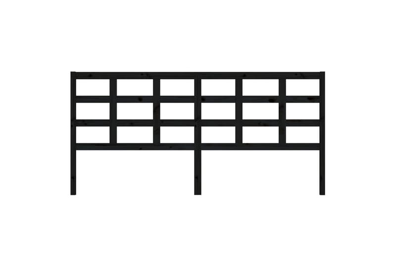 Sengegavl svart 205,5x4x100 cm heltre furu - Svart - Møbler - Senger - Sengetilbehør & sengegavl - Sengegavl