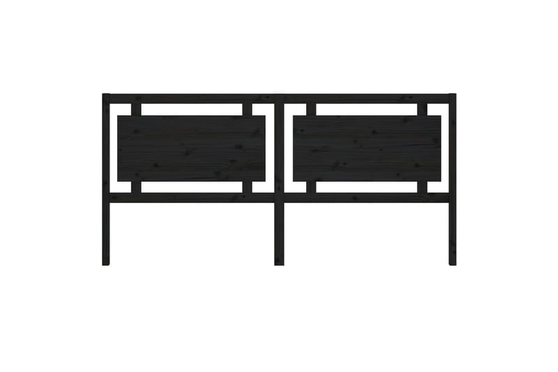 Sengegavl svart 205,5x4x100 cm heltre furu - Svart - Møbler - Senger - Sengetilbehør & sengegavl - Sengegavl