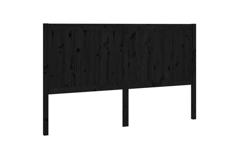 Sengegavl svart 205,5x4x100 cm heltre furu - Svart - Møbler - Senger - Sengetilbehør & sengegavl - Sengegavl