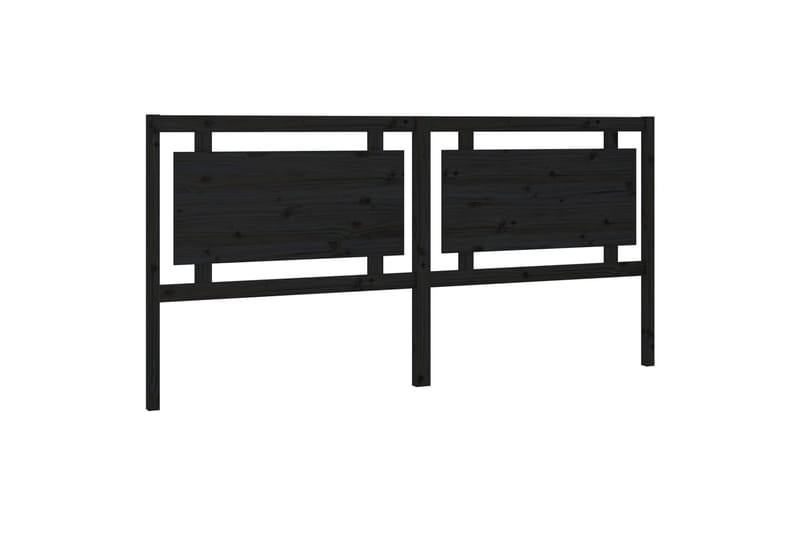 Sengegavl svart 205,5x4x100 cm heltre furu - Svart - Møbler - Senger - Sengetilbehør & sengegavl - Sengegavl