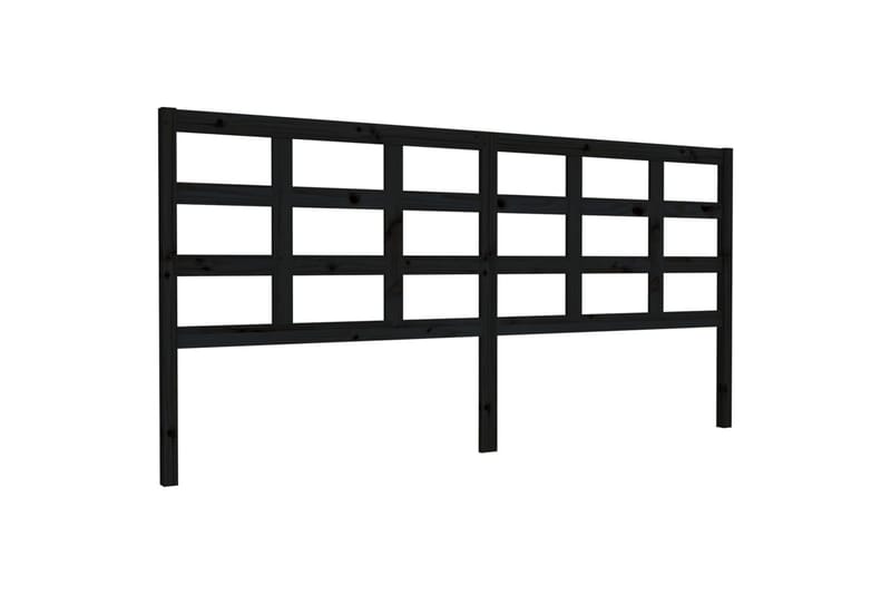 Sengegavl svart 205,5x4x100 cm heltre furu - Svart - Møbler - Senger - Sengetilbehør & sengegavl - Sengegavl