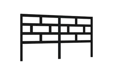 Sengegavl svart 206x4x100 cm heltre furu - Svart - Møbler - Senger - Sengetilbehør & sengegavl - Sengegavl