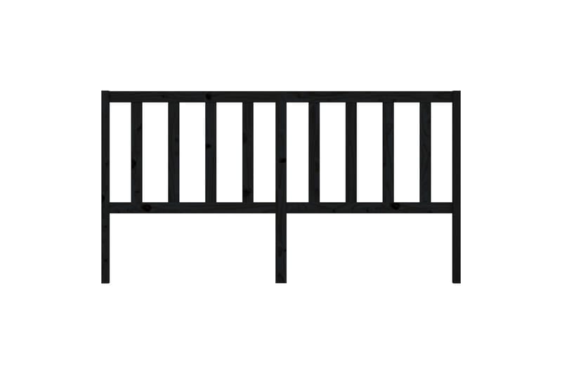 Sengegavl svart 206x4x100 cm heltre furu - Svart - Møbler - Senger - Sengetilbehør & sengegavl - Sengegavl