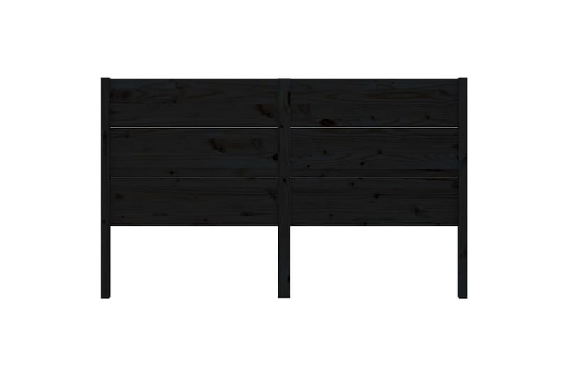 Sengegavl svart 206x4x100 cm heltre furu - Svart - Møbler - Senger - Sengetilbehør & sengegavl - Sengegavl