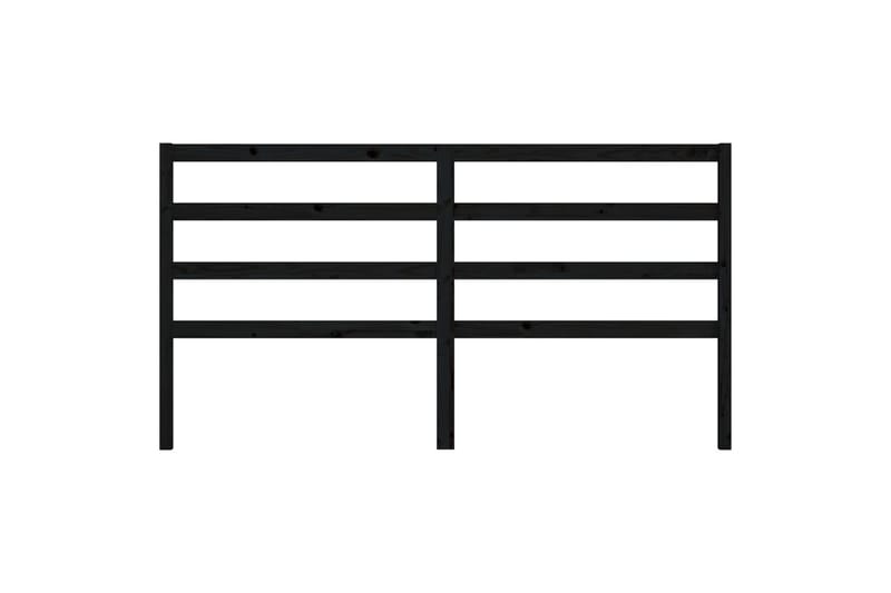 Sengegavl svart 206x4x100 cm heltre furu - Svart - Møbler - Senger - Sengetilbehør & sengegavl - Sengegavl