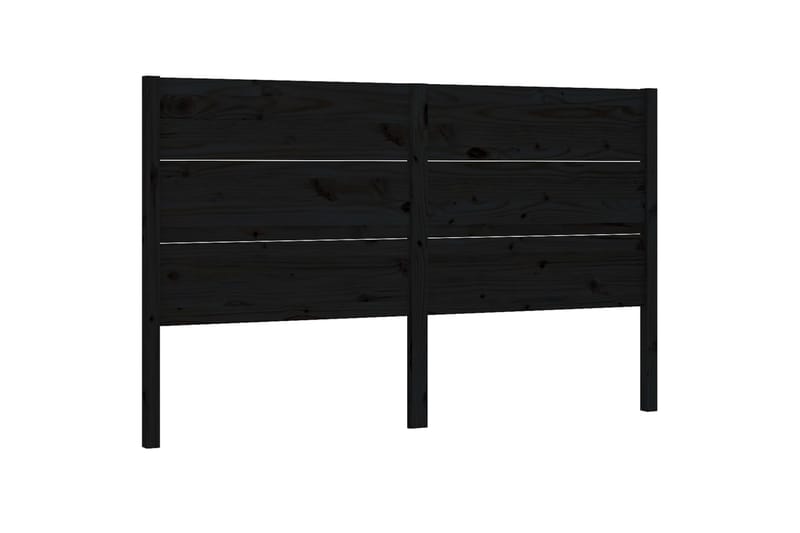 Sengegavl svart 206x4x100 cm heltre furu - Svart - Møbler - Senger - Sengetilbehør & sengegavl - Sengegavl