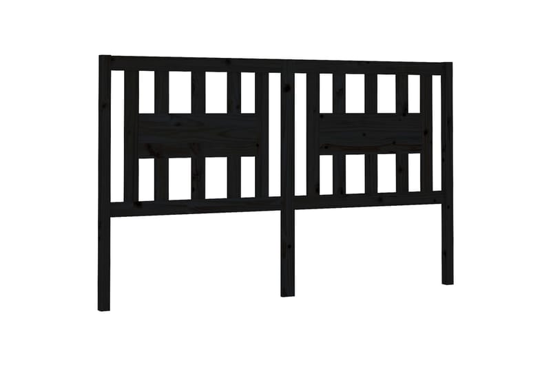 Sengegavl svart 206x4x100 cm heltre furu - Svart - Møbler - Senger - Sengetilbehør & sengegavl - Sengegavl