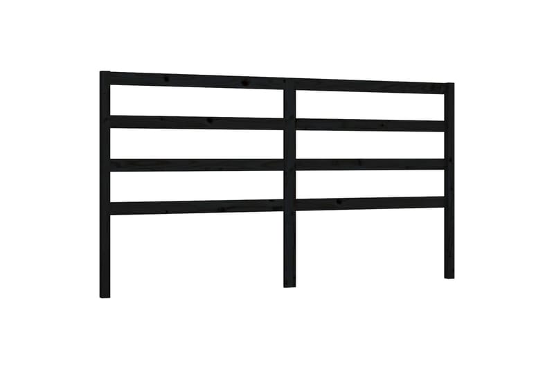 Sengegavl svart 206x4x100 cm heltre furu - Svart - Møbler - Senger - Sengetilbehør & sengegavl - Sengegavl