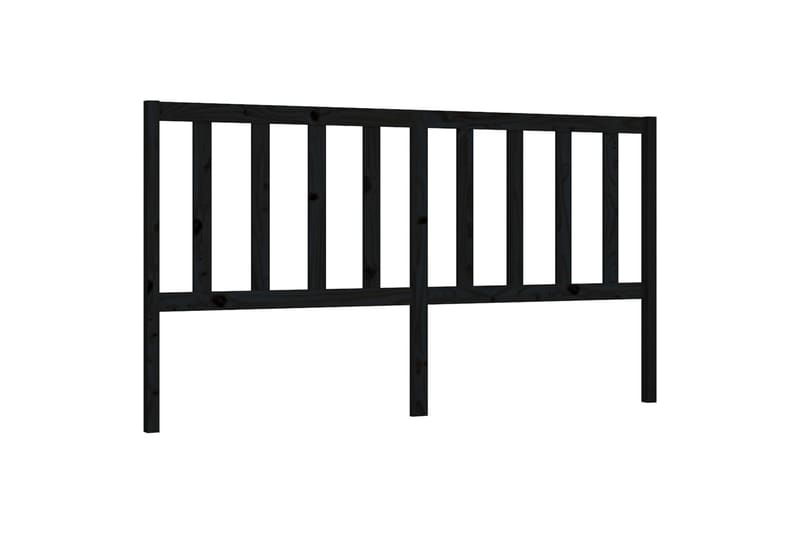 Sengegavl svart 206x4x100 cm heltre furu - Svart - Møbler - Senger - Sengetilbehør & sengegavl - Sengegavl