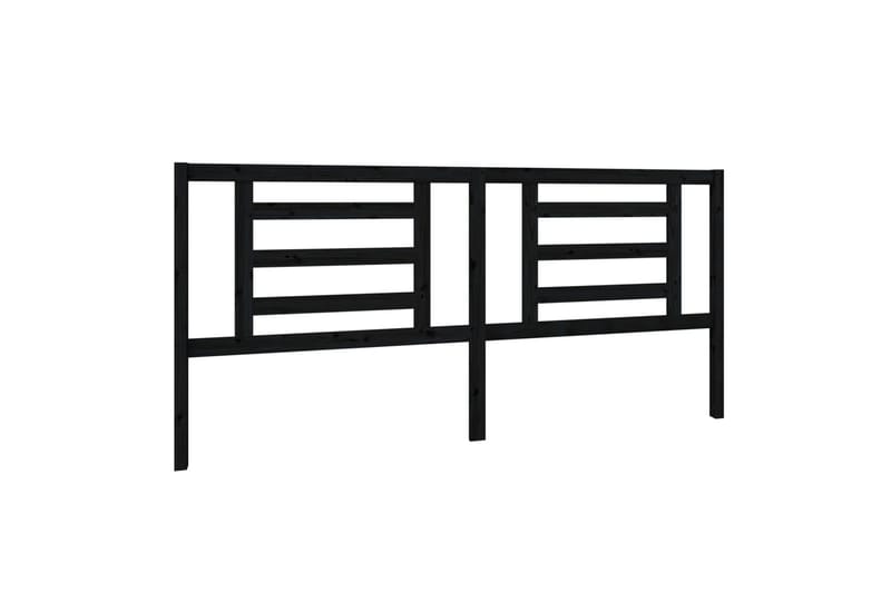 Sengegavl svart 206x4x100 cm heltre furu - Svart - Møbler - Senger - Sengetilbehør & sengegavl - Sengegavl