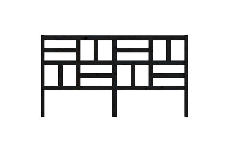 Sengegavl svart 206x4x104 cm heltre furu - Svart - Møbler - Senger - Sengetilbehør & sengegavl - Sengegavl