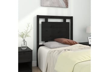 Sengegavl svart 80,5x4x100 cm heltre furu - Svart - Møbler - Senger - Sengetilbehør & sengegavl - Sengegavl