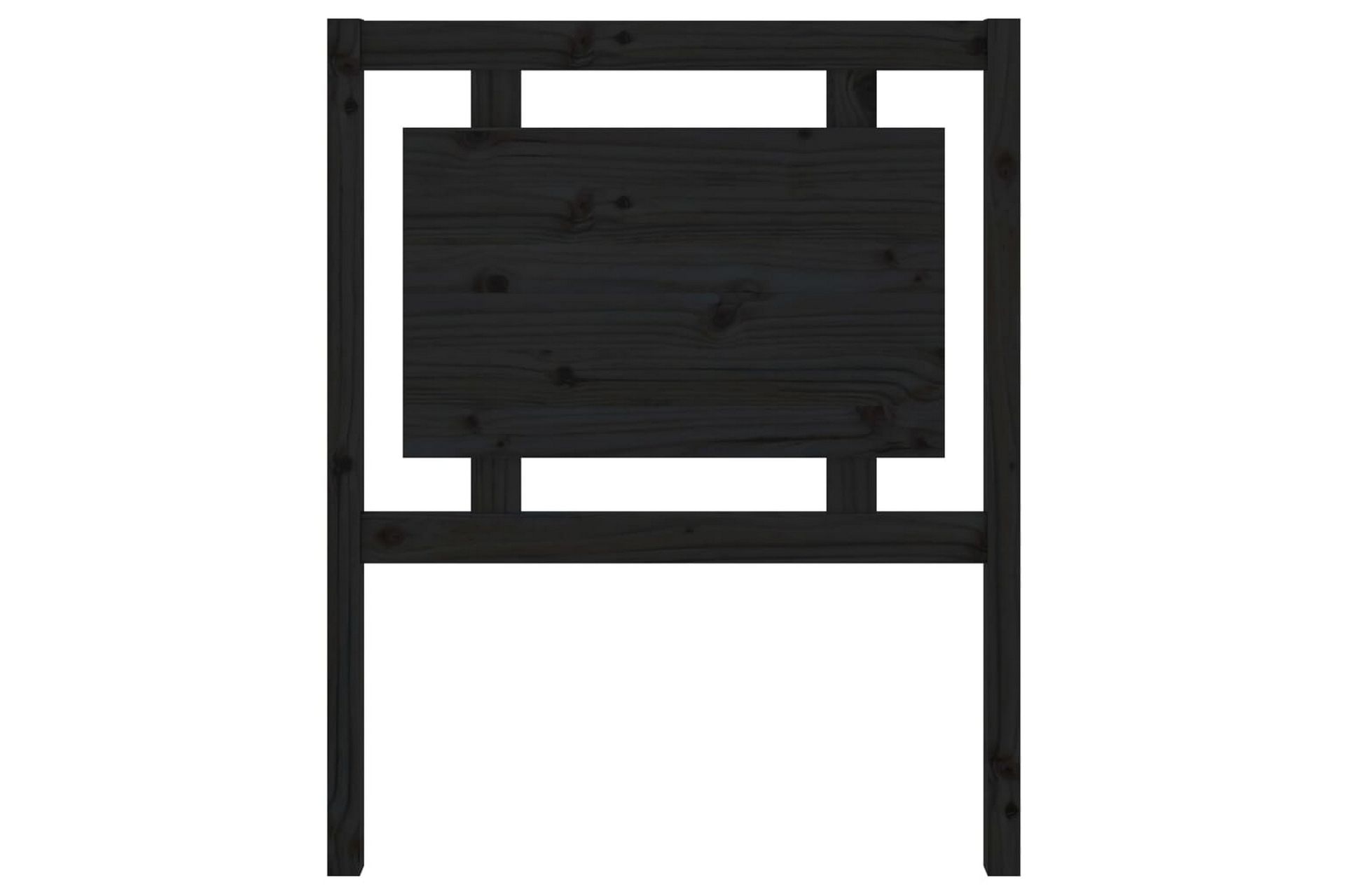 Sengegavl svart 80,5x4x100 cm heltre furu - Svart - Møbler - Senger - Sengetilbehør & sengegavl - Sengegavl