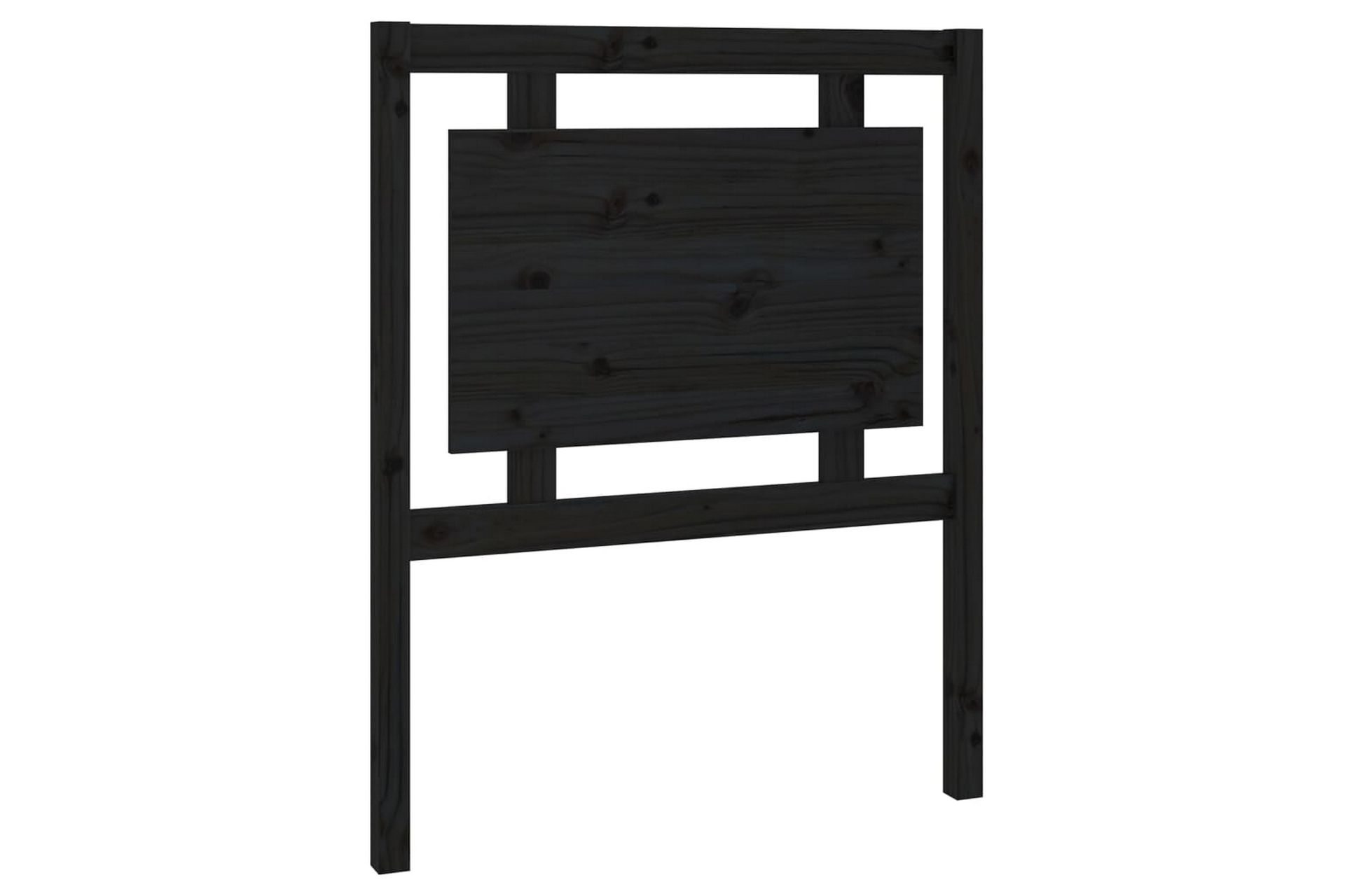 Sengegavl svart 80,5x4x100 cm heltre furu - Svart - Møbler - Senger - Sengetilbehør & sengegavl - Sengegavl