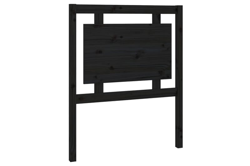 Sengegavl svart 80,5x4x100 cm heltre furu - Svart - Møbler - Senger - Sengetilbehør & sengegavl - Sengegavl