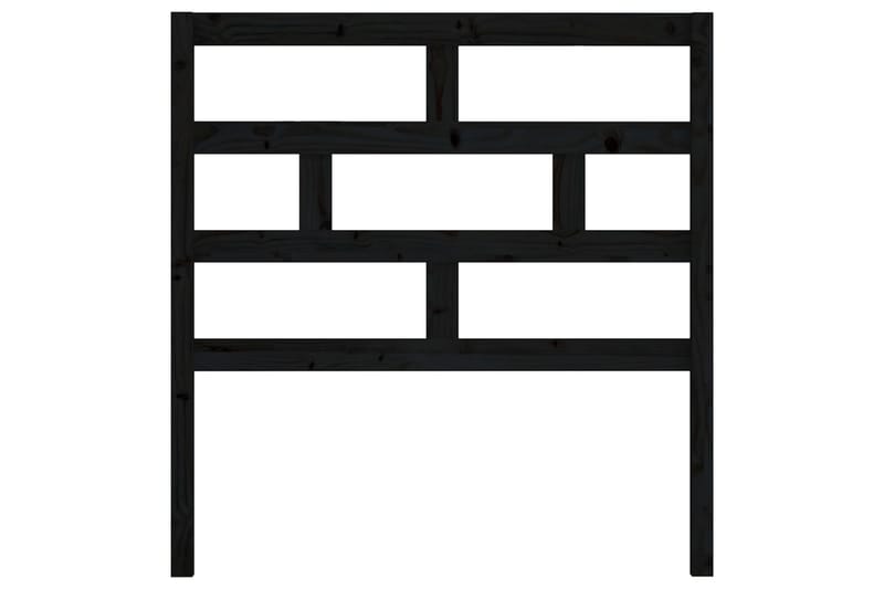 Sengegavl svart 81x4x100 cm heltre furu - Svart - Møbler - Senger - Sengetilbehør & sengegavl - Sengegavl