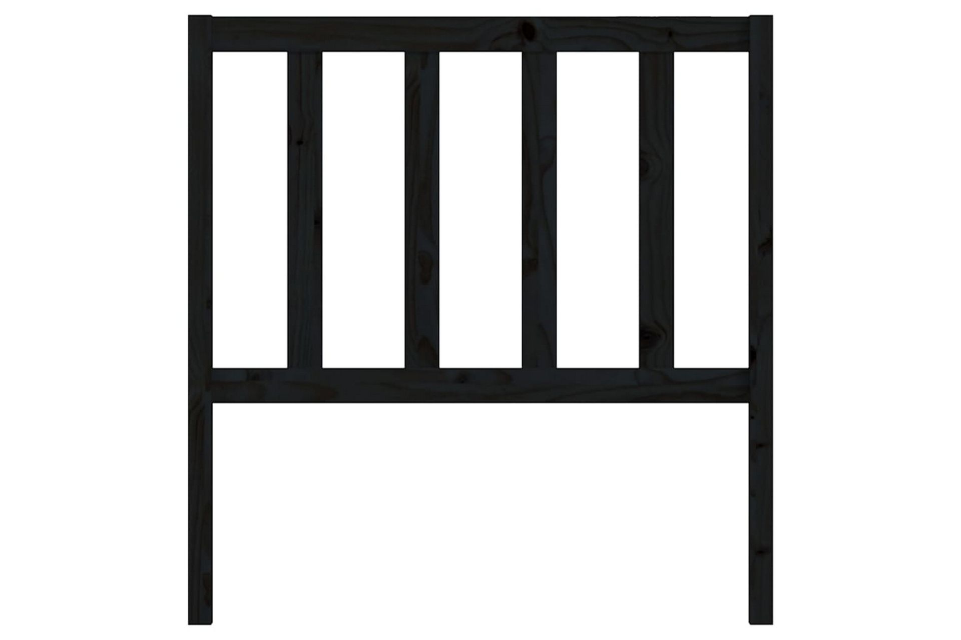 Sengegavl svart 81x4x100 cm heltre furu - Svart - Møbler - Senger - Sengetilbehør & sengegavl - Sengegavl