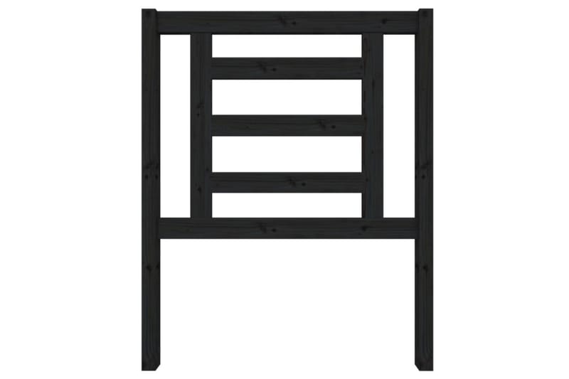 Sengegavl svart 81x4x100 cm heltre furu - Svart - Møbler - Senger - Sengetilbehør & sengegavl - Sengegavl