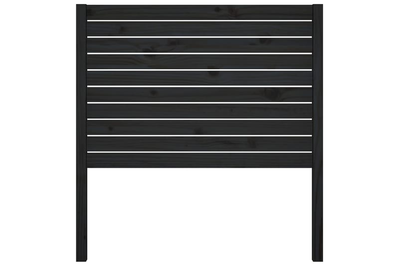 Sengegavl svart 81x4x100 cm heltre furu - Svart - Møbler - Senger - Sengetilbehør & sengegavl - Sengegavl