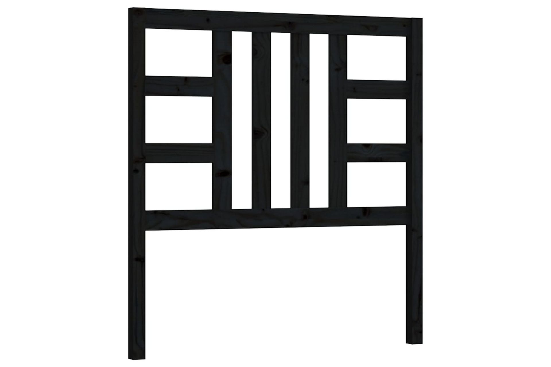 Sengegavl svart 81x4x100 cm heltre furu - Svart - Møbler - Senger - Sengetilbehør & sengegavl - Sengegavl