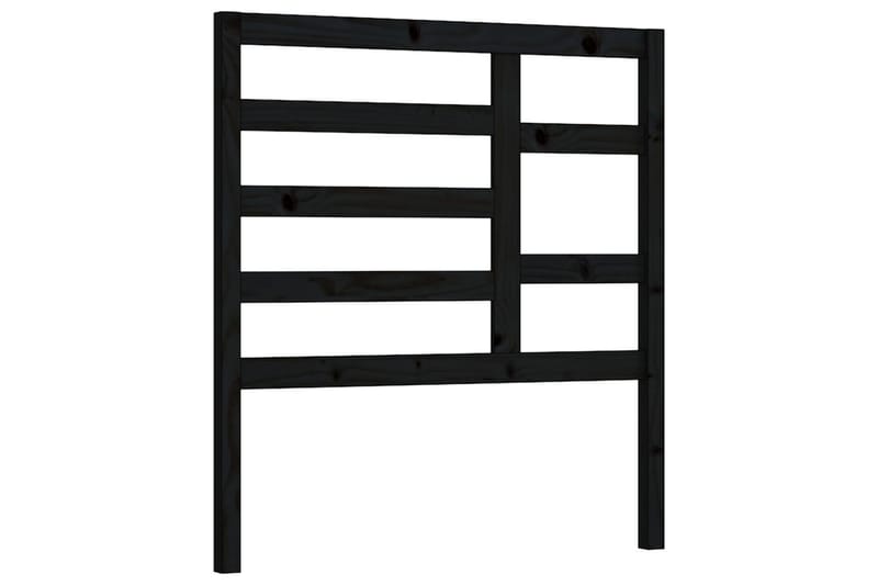 Sengegavl svart 81x4x104 cm heltre furu - Svart - Møbler - Senger - Sengetilbehør & sengegavl - Sengegavl