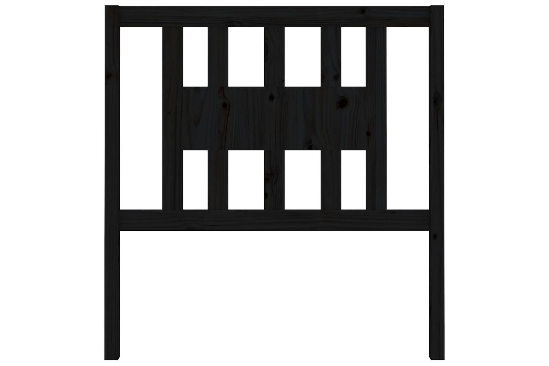 Sengegavl svart 96x4x100 cm heltre furu - Svart - Møbler - Senger - Sengetilbehør & sengegavl - Sengegavl