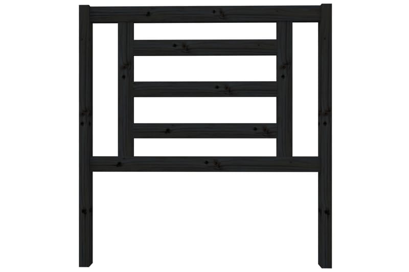 Sengegavl svart 96x4x100 cm heltre furu - Svart - Møbler - Senger - Sengetilbehør & sengegavl - Sengegavl