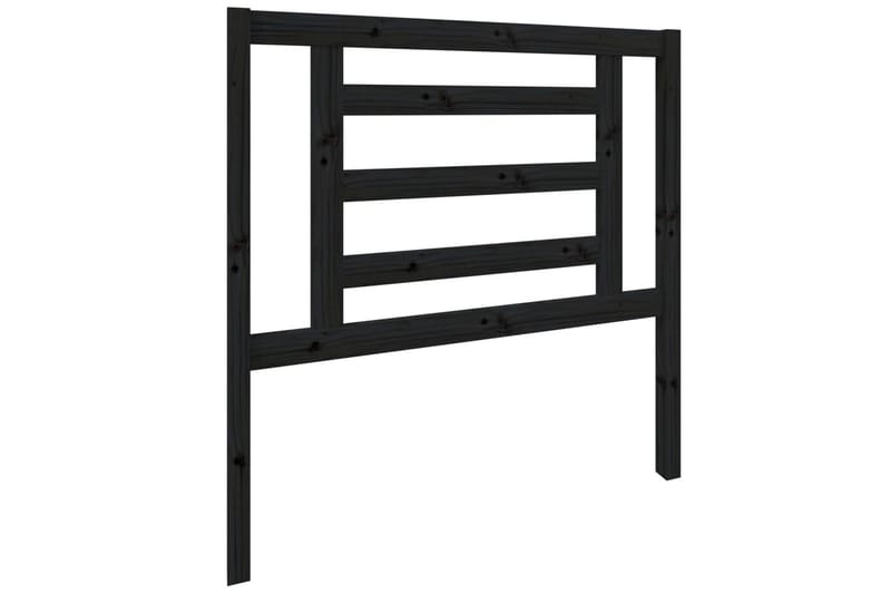 Sengegavl svart 96x4x100 cm heltre furu - Svart - Møbler - Senger - Sengetilbehør & sengegavl - Sengegavl