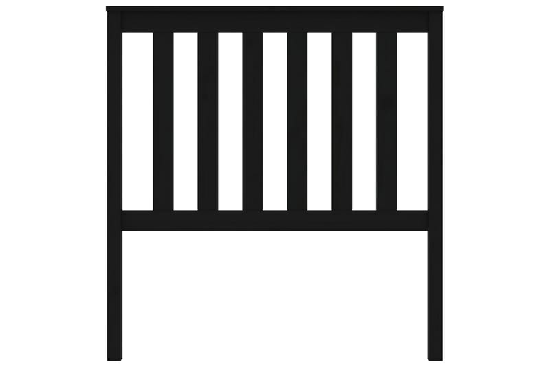 Sengegavl svart 96x6x101 cm heltre furu - Svart - Møbler - Senger - Sengetilbehør & sengegavl - Sengegavl