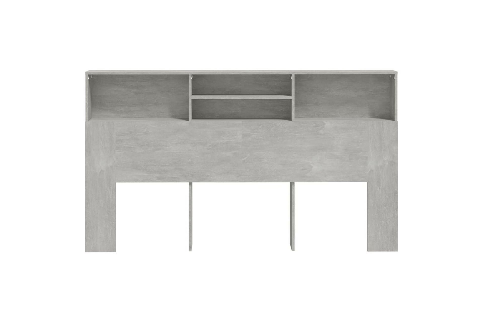 Sengegavlskap betonggrå 180x19x103,5 cm - Grå - Møbler - Senger - Sengetilbehør & sengegavl - Sengegavl