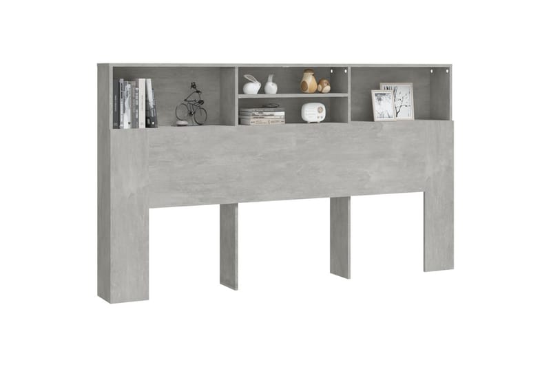 Sengegavlskap betonggrå 180x19x103,5 cm - Grå - Møbler - Senger - Sengetilbehør & sengegavl - Sengegavl