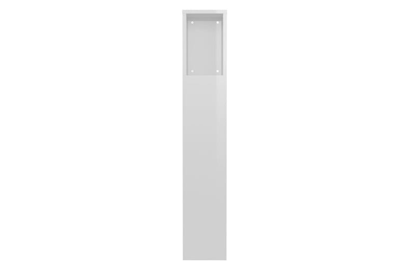 Sengegavlskap høyglans hvit 100x18,5x104,5 cm - Hvit - Møbler - Senger - Sengetilbehør & sengegavl - Sengegavl